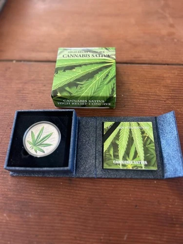 2016 Benin Cannabis Sativa Colorized 1 oz Silver 1000F NGC PF 70