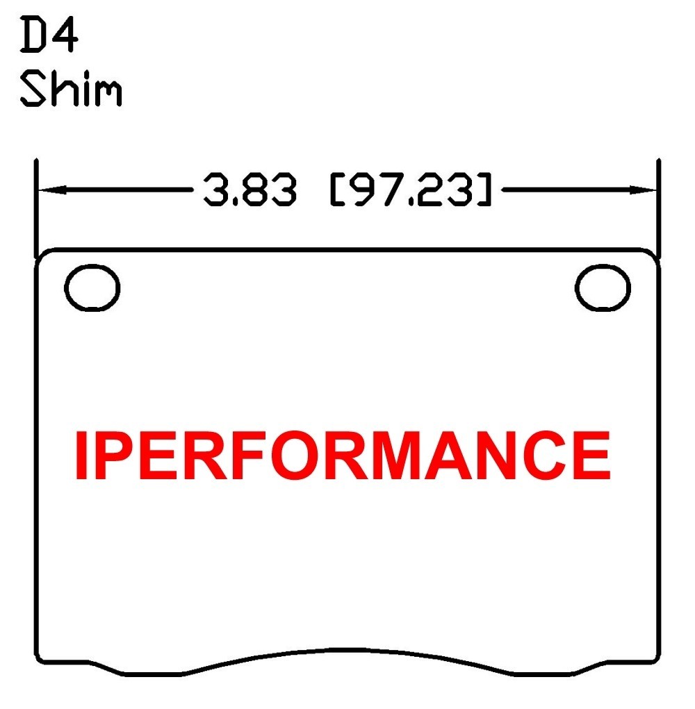 Titanium Brake Pad Shim Heat Shield Set for Ferrari 330 GT GTC GTS 67-68; Front