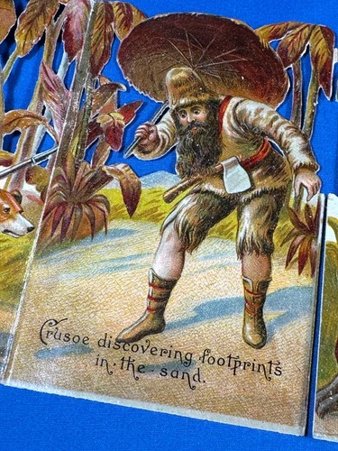 C1895 TUCK 6 Panel Fold Out Card ROBINSON CRUSOE, SANTA John Torrey, Portsmouth - Picture 7 of 14