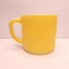 Vintage Federal Yellow Milk Glass Coffee Mug Made in USA