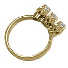 10k Solid Yellow Gold Genuine Lab Grown Diamond Ring 4 to 9 — photo 2