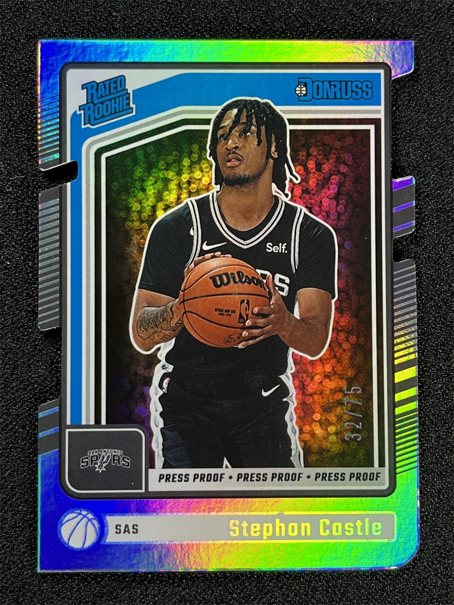 2024-25 Donruss Stephon Castle #244 Die Cut Holo Silver Press Proof RC Spurs /75