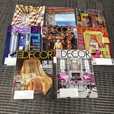 2018 2019 ELLE DECOR magazine lot of 8 * home decor * interior design