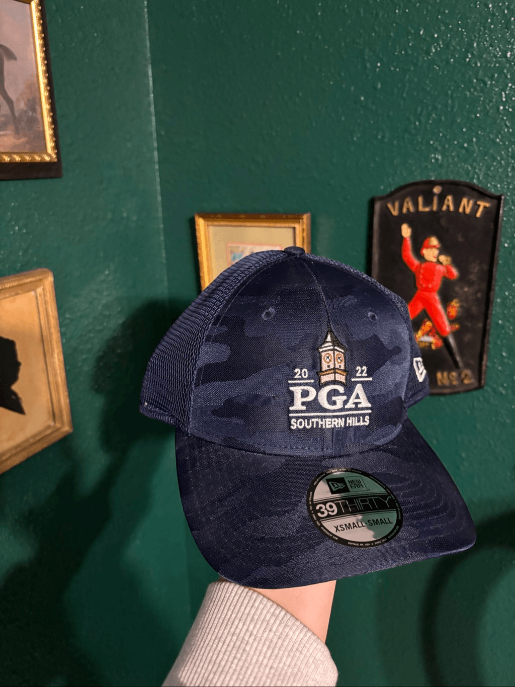 PGA Southern Hills New Era Blue Camo Stretch Fit Hat NWT Sz 