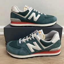 New Balance 574 Classic Shoes Men’s Size 9.5 Green White Red NEW U574VPG