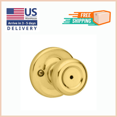 Brass Mobile Home Polished Bed/Bath Door Knob with Microban Antimicrobial Techno