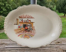 Homer Laughlin Colonial Kitchen Virginia Rose Small Oval Platter ~ 11-3/4"