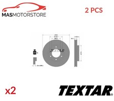 BREMSSCHEIBEN SATZ PAAR VORNE TEXTAR 92203800 2PCS A FÜR HYUNDAI H-1,H-1 STAREX