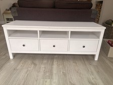 Ikea White Hemnes Tv Cupboard Unit Stand