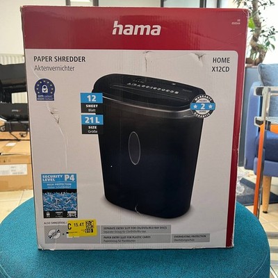 Hama Home X12CD Aktenvernichter P-4 12 Blatt 21L | OVP | wie neu
