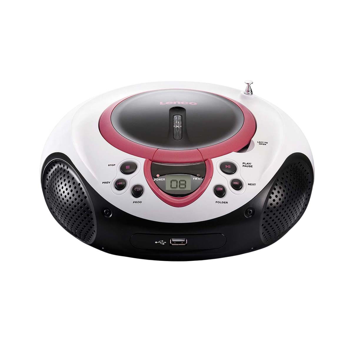 Radio CD USB rose Lenco SCD-386 pour rythmer la chambre des enfants