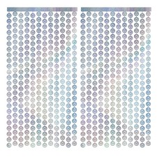 2 Pack 3.3x6.6 Ft Laser Silver Smile Face Foil Fringe Curtains Photo Booth