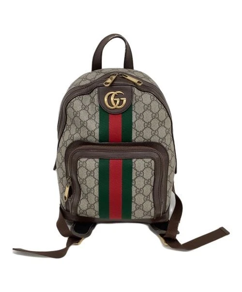 Sac à dos Gucci Ophidia GG Supreme noir beige toile