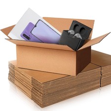 Brown Corrugated Cardboard Shipping Moving Boxes 75 Count 8 x 6 x 4 in