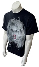 Anvil Men's Lady Gaga Free B*tch Born This Way Ball Black Shirt Size Medium