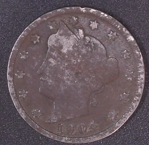 Photo of a 1904-P Liberty Nickel from an eBay listing that sold on Jul 14, 2026