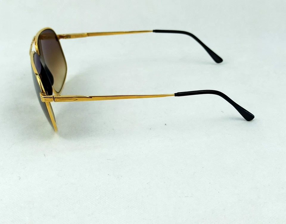 RARO PERSOL MANAGER GAFAS DE SOL DE METAL MARCO DORADO VINTAGE ITALIA AÑOS 70 PILOTO HOMBRES Foto 3 de 4