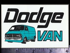 Dodge Van - Original Vintage 1970s Racing Decalsticker