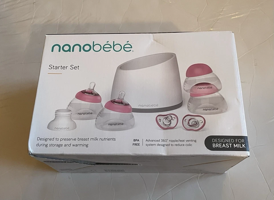Nanobebe Breastmilk Starter Set Pink Newborn BPA Free - Image 2 of 4
