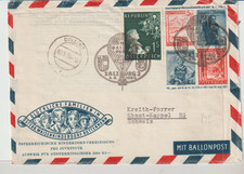 Znaczki Austria, Poczta balonowa Salzburg 2, 1954, ze świątynią krajową Golling