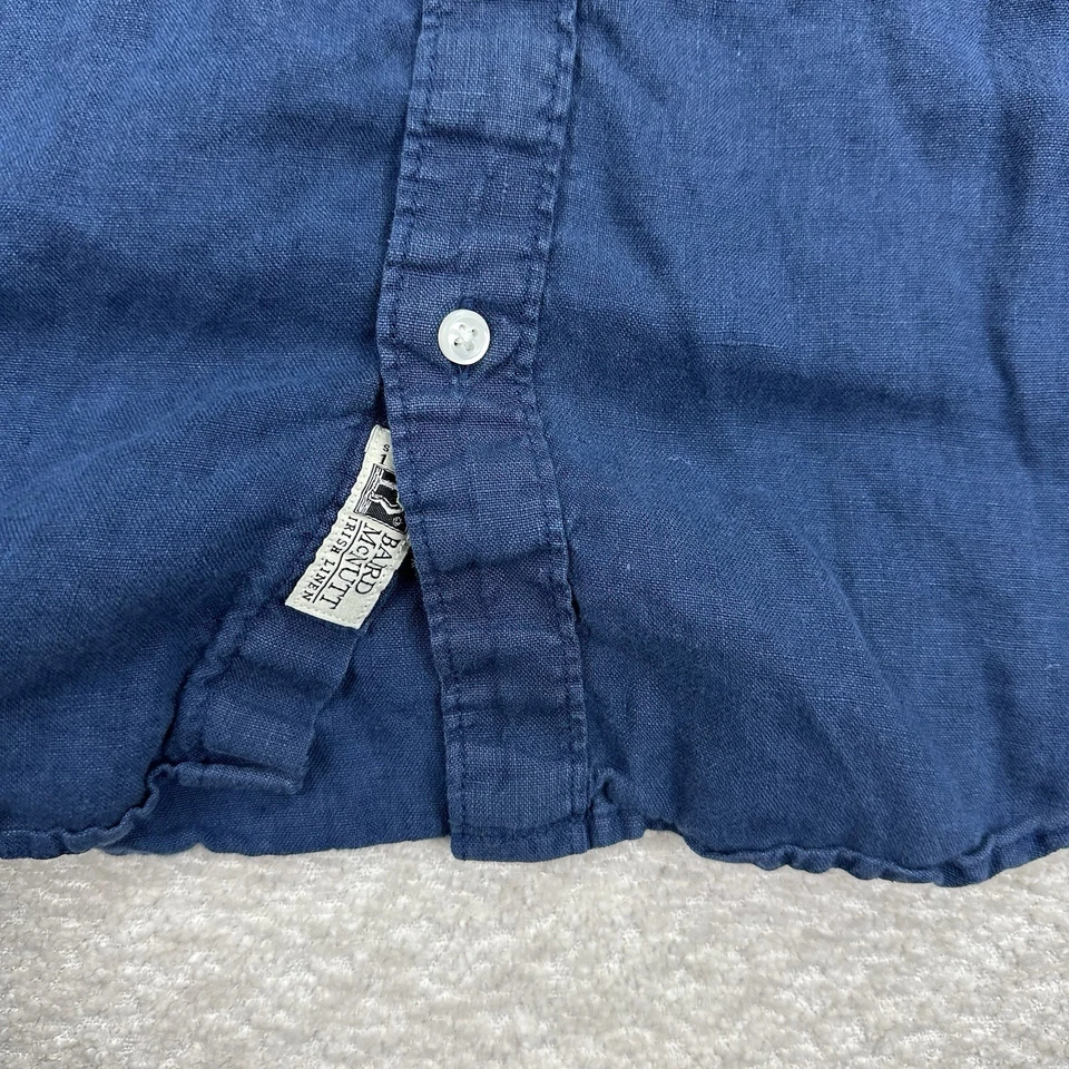 Camisa de lino J Crew para hombre manga media larga abotonada irlandesa Baird Mcnutt delgada Foto 4 de 4