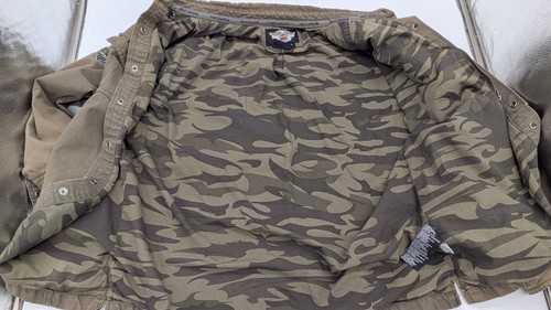 Vintage Harley-Davidson Long Sleeve Button Up Jacket Mens Large Army Green - Picture 18 of 22