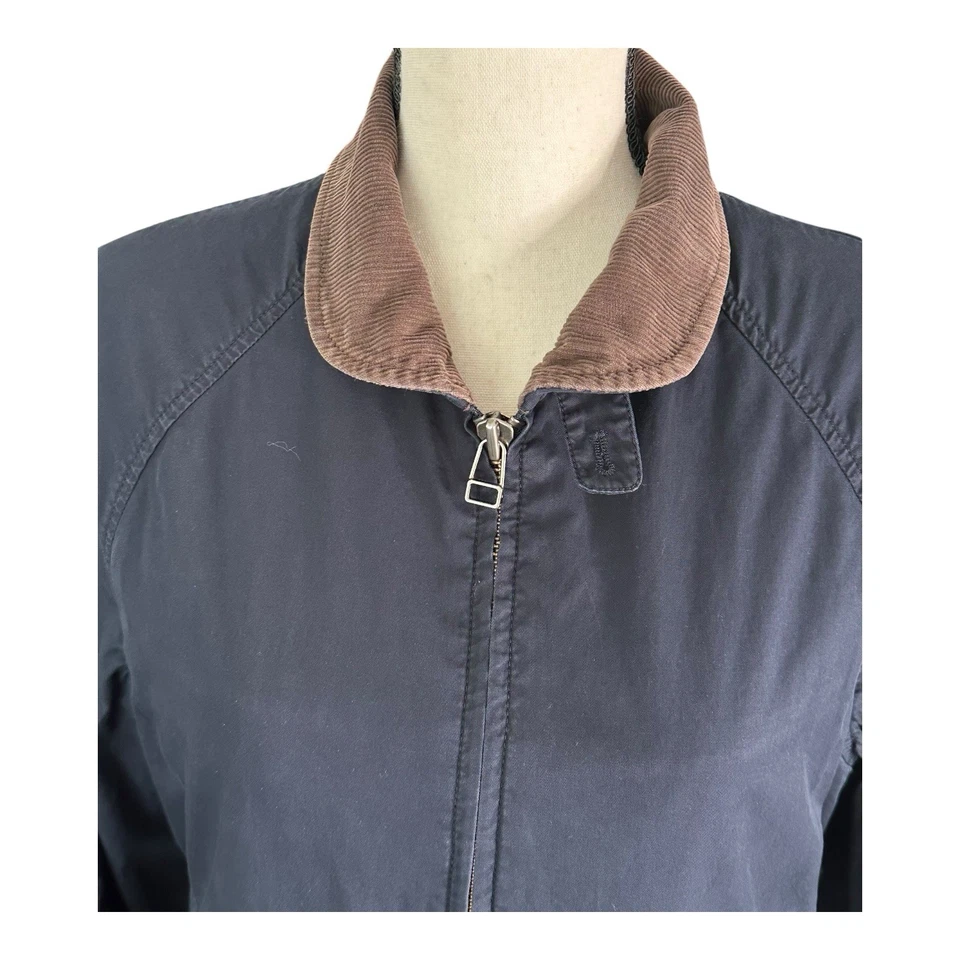 Chaqueta Club Monaco Mujer Azul Marino Puffer Algodón Cremallera Completa Bolsillos Talla Pequeña Foto 2 de 4