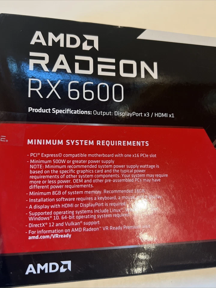 SAPPHIRE AMD Radeon RX 6600 8GB GDDR6 Graphics Card (‎11310-01-20G) - Image 4 of 4