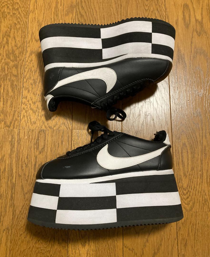Nike Cortez Platform Comme des Garcons Check Black Women's Nike Cortez Platform Comme des Garcons Check Black Women's