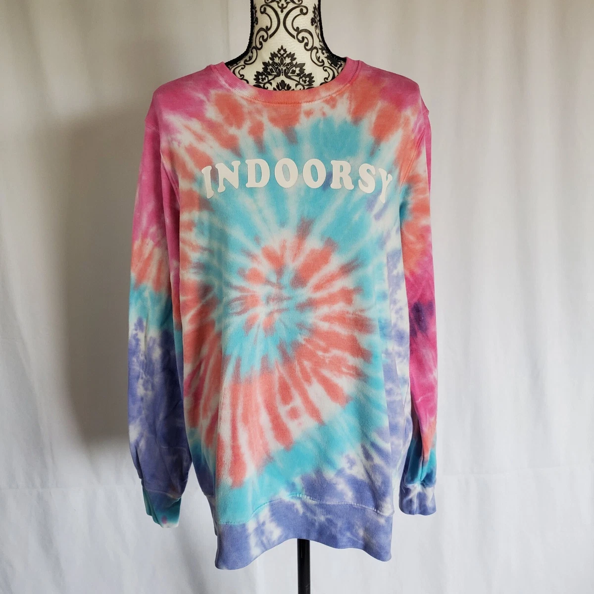 Tie dye online pastel sweater