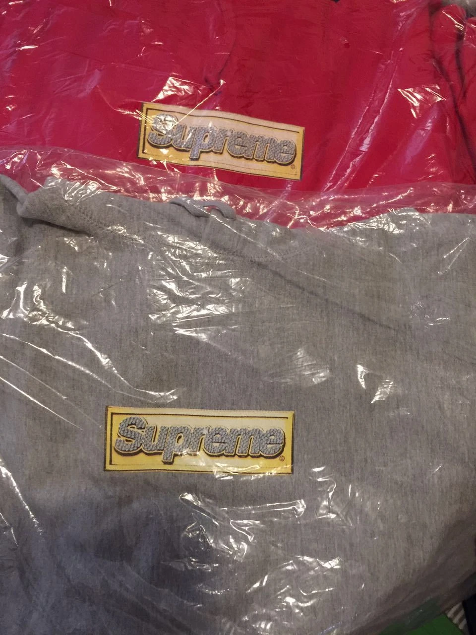 Pull à capuche 100 % authentique Supreme Blingbox logo taille M sweat à capuche rouge moyen