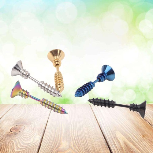 5 Pcs Anti-allergic Earrings Men and Women Piercing Cross Screws - 第 11/12 張圖片