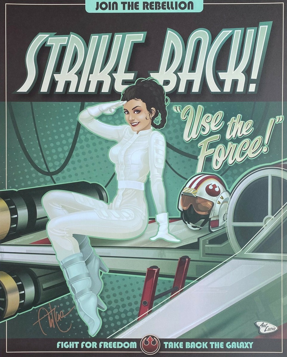 Star Wars BOMBSHELLS Ant Lucia PRINCESS LEIA art print SIGNED