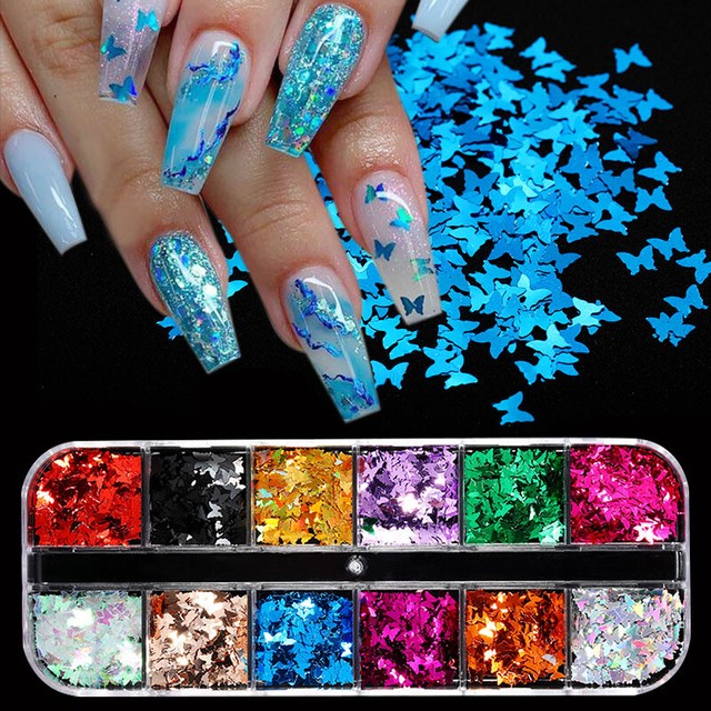 Download Nail Glitter Sequins Holographic Laser Butterfly Flakes Nail Art 3d Decor 2020 For Sale Online Ebay