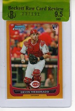 2012 Bowman Chrome DEVIN MESORACO GOLD REFRACTOR RC #1/50 BGS 9.5 GEM MINT!!