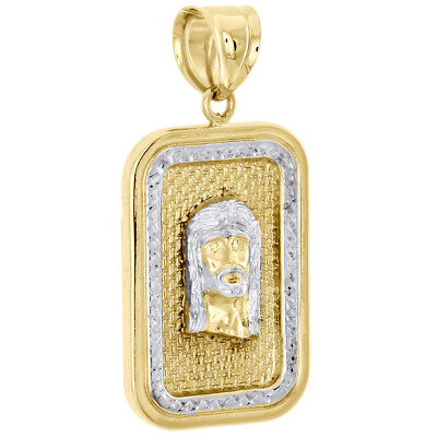 1 1/2" Jesus Cross Crucifix Pendant Necklace Real 10K Yellow White Gold