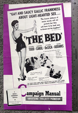 RARE VTG CAMPAIGN PRESS BOOK MOVIE "THE BED" TODD CAROL DESICA ADDAMS