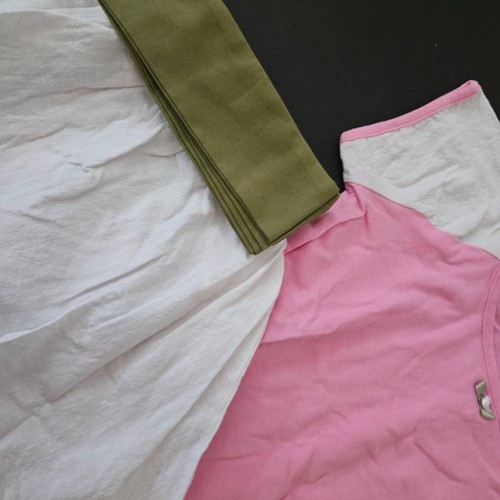 Well Dressed Wolf 8 Flutter Top Linen Skirt Sash Set LA1-A65 - Picture 2 of 3