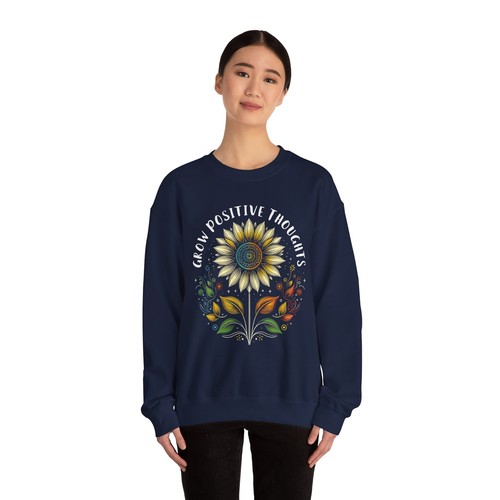 Sunflower Serenity Sweatshirt - Blossom Positive Vibes Rundhalsausschnitt - Bild 13 von 17