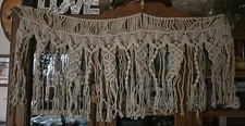 1-Pk Lush Decor Boho Macrame Textured Cotton Valance Window Curtain