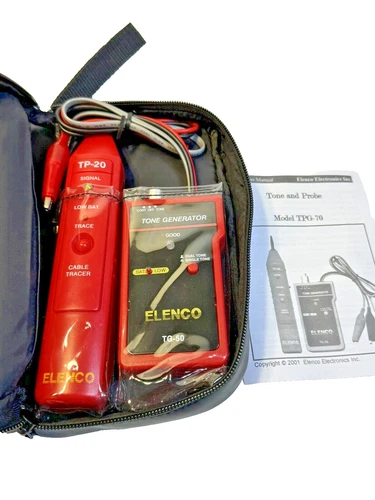 Elenco Tone and Probe Model TPG-70 TP-20 Signal TG-50 Tone Generator w/Case