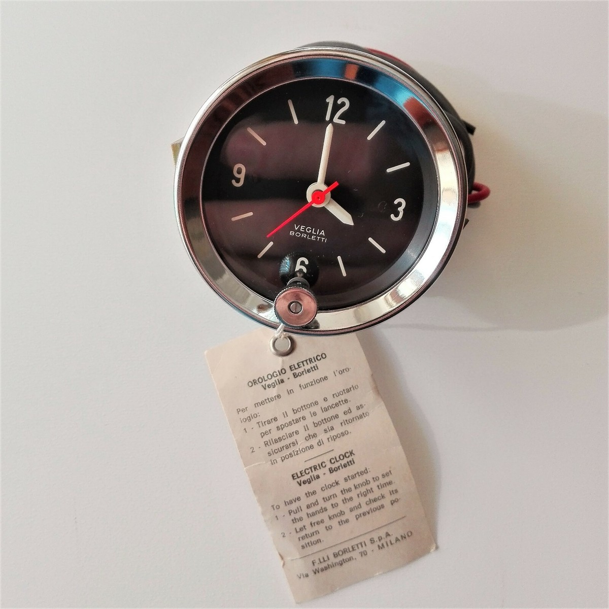Luxury car clock VEGLIA BORLETTI FERRARI 250 GTO GTE CALIFORNIA