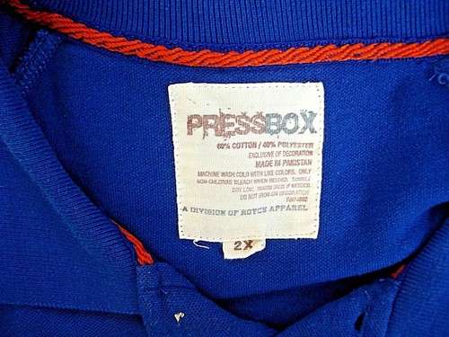 Camisa Polo Florida Gators Vintage Pressbox Azul Naranja Pullover Para Hombres Talla 2X - Imagen 6 de 6