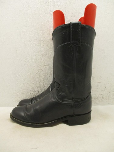 Stivali da cowboy Justin blu navy in pelle pull on roper da donna taglia 4,5 B L3057 - Foto 6 di 11