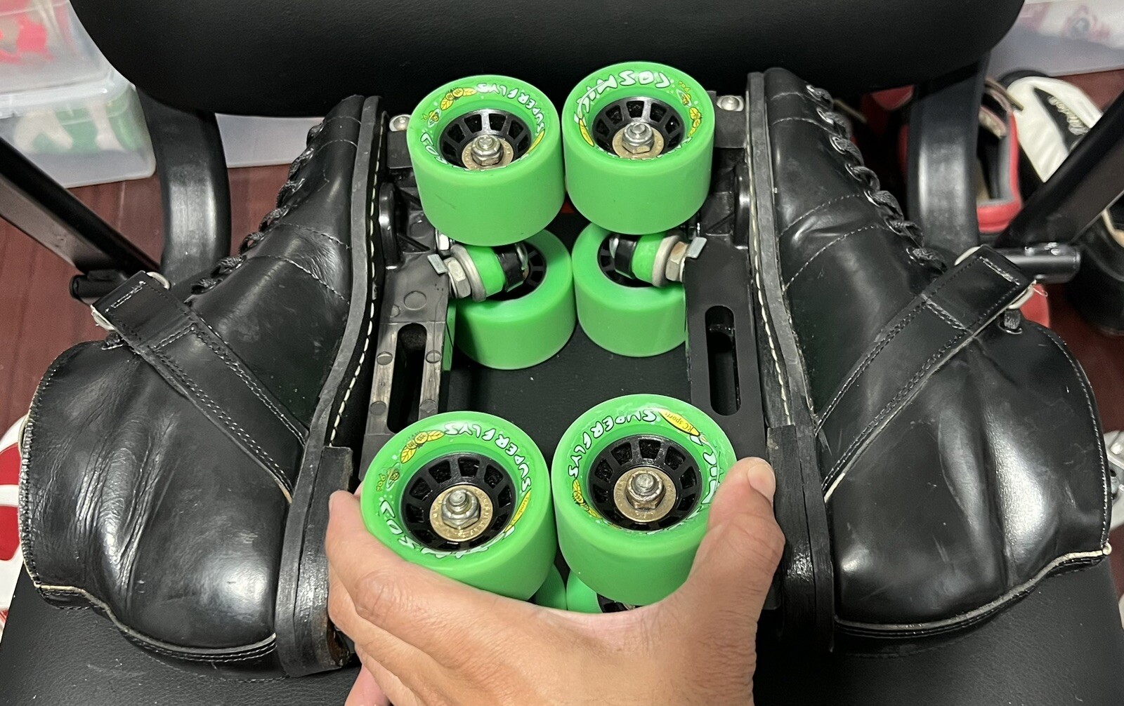 Riedell Rs1000 Speed roller Skates Men’s Sz 8 W/ 6.75” Wb Satellite