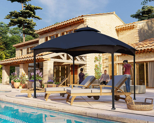 Allen Roth 10X12 Gazebo Navy Blue 