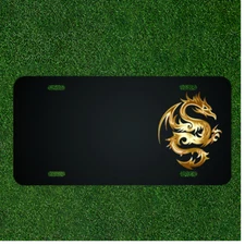 Custom Personalized License Plate With Add Names To Golden Dragon Lizard NEW
