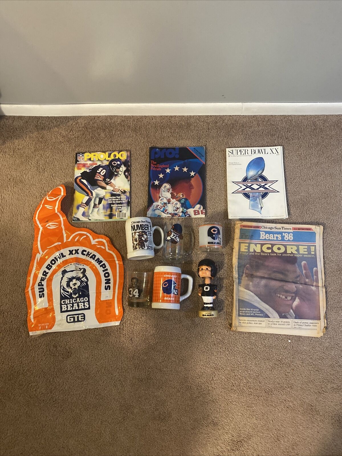 1986 Bears Memorabilia Collection