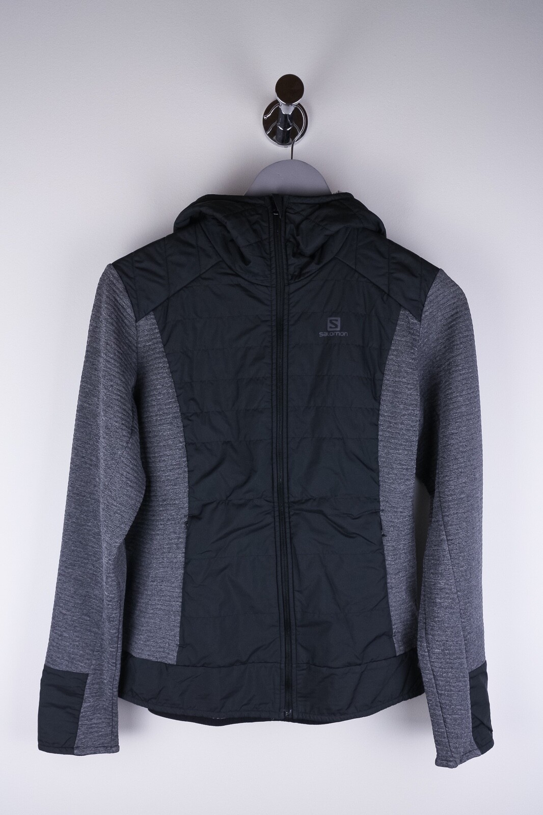 Salomon Donna Track Jacket Activewear Casual Leisure 6% Grigio Lana taglia M