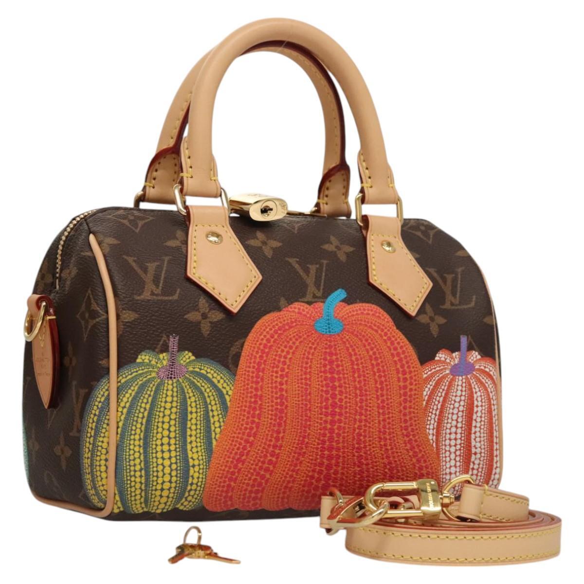 LOUIS VUITTON Pumpkin Yayoi Kusama Speedy Bandouliere 20